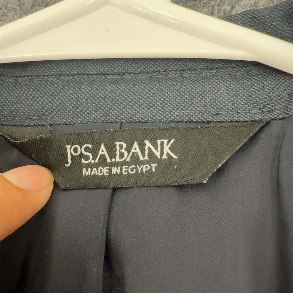 Jos A Bank Suit Jacket Mens 39 Long Gray Wool Traveler Slim Fit Professional